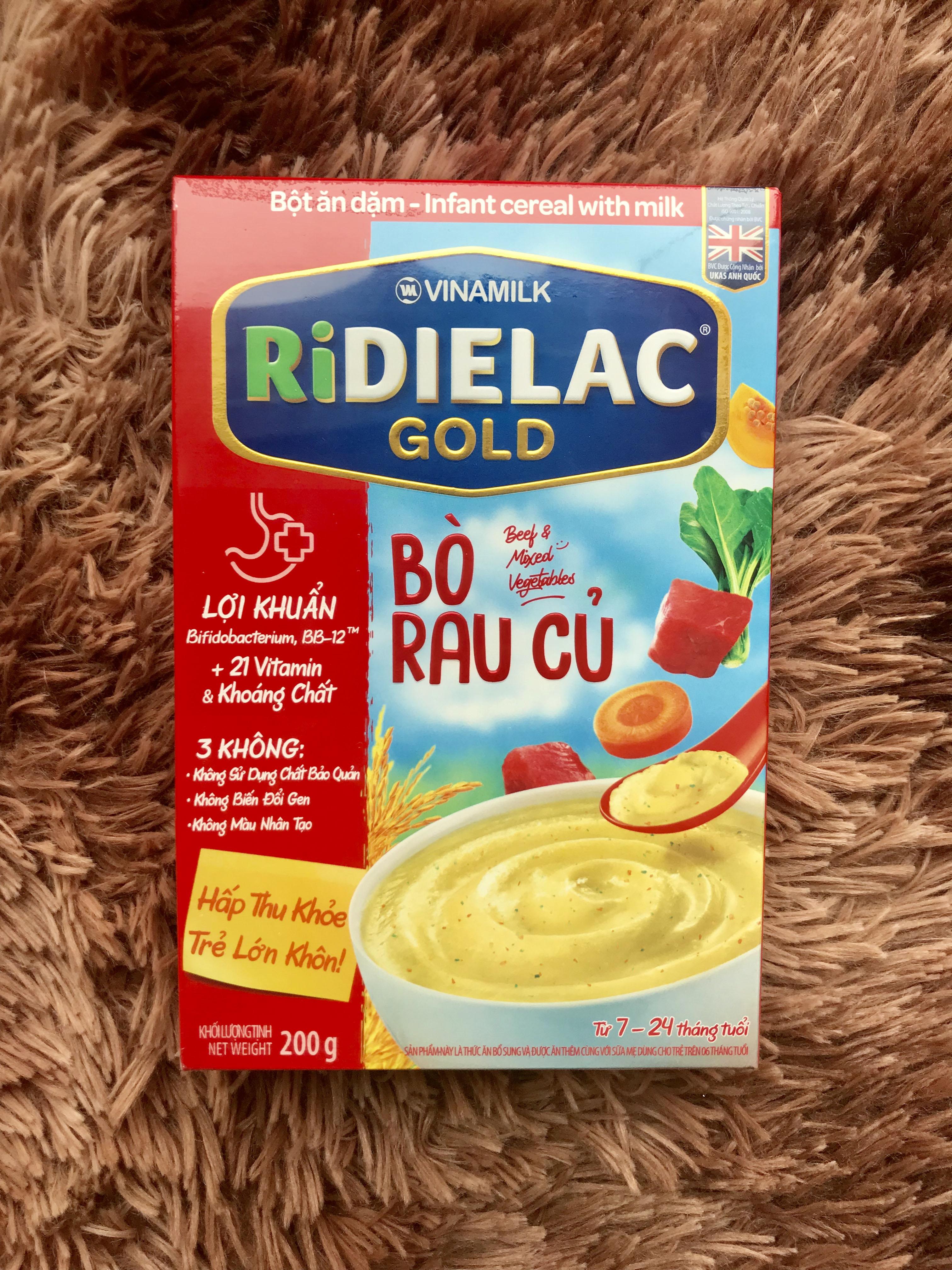 Bột Ăn Dặm RiDielac Gold Vị Bò Rau Củ