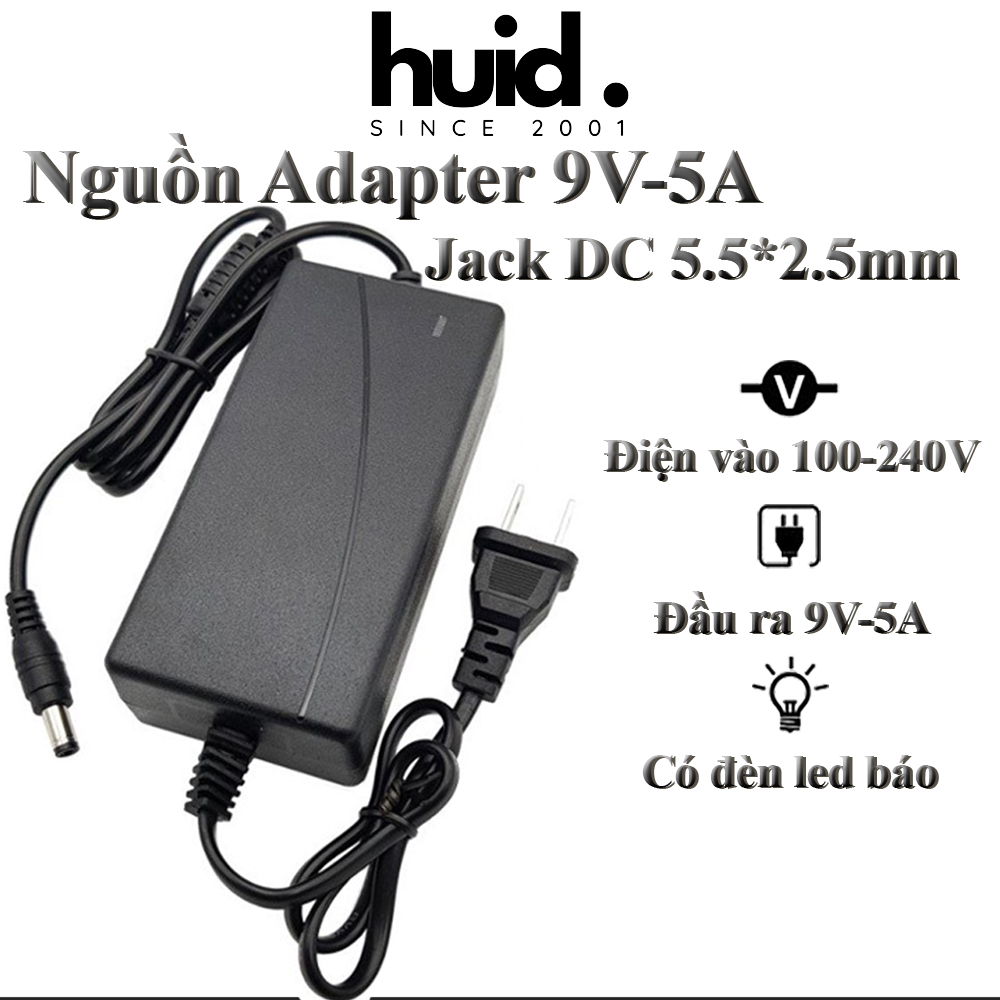 Nguồn adapter 9v-5a