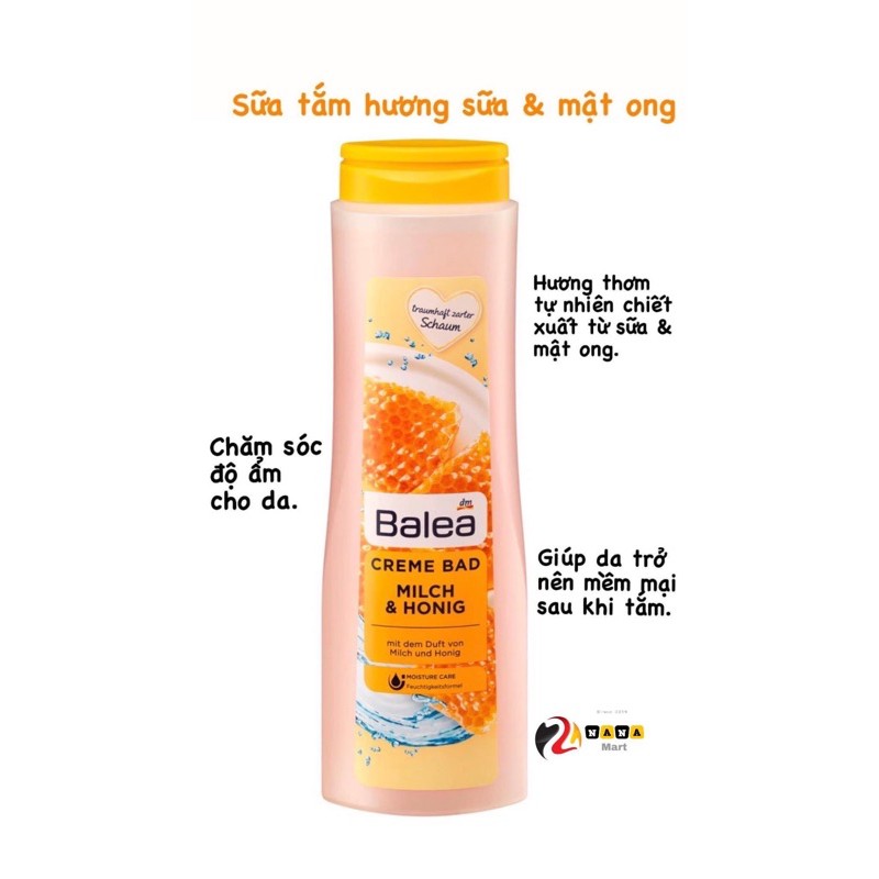 Sữa tắm Balea Mật ong của Đức 750ml