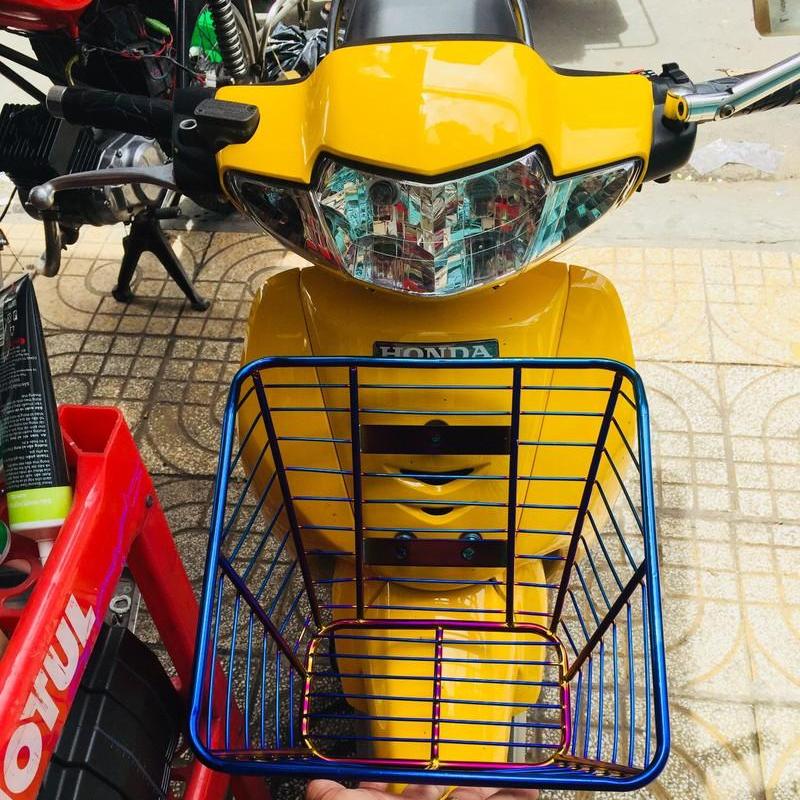 Rổ Inox xi Titan 1 lỗ trên 2 lỗ dưới