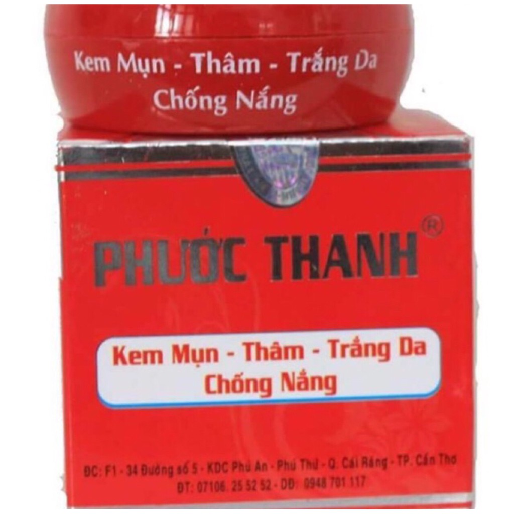 Kem mụn, thâm, trắng da, chống nắng phước thanh 4g