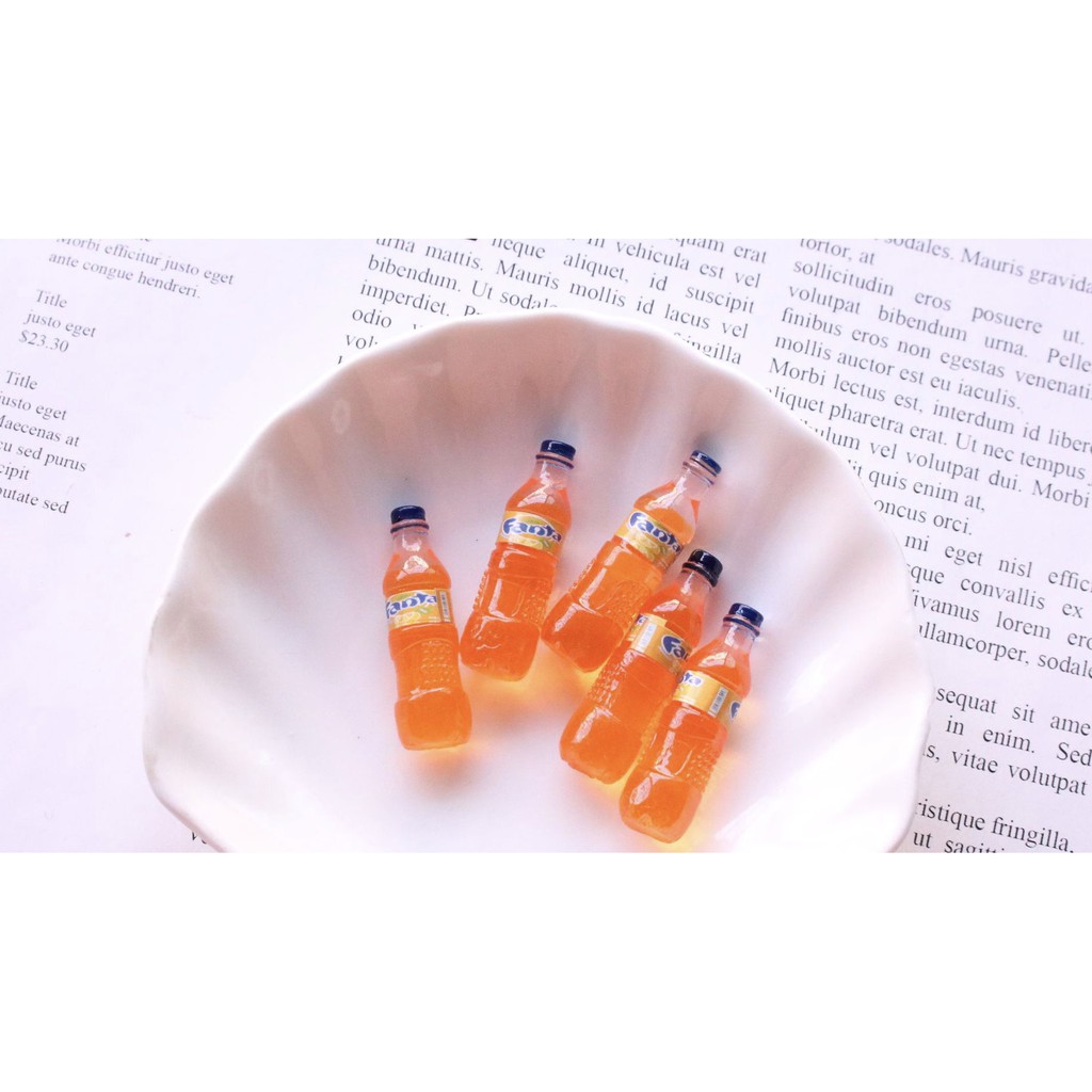 Charm slime/ dụng cụ charm trang trí hình chai nước ngọt - 01 cái