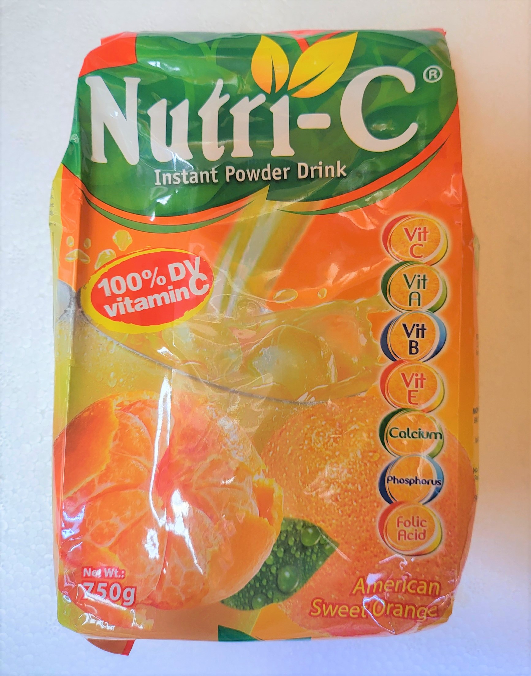 [Túi 750g] BỘT NUTRI C HƯƠNG CAM [Indonesia] NUTRI-C American Sweet Orange Instant Powder Drink