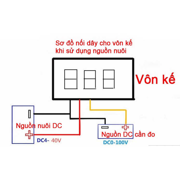 Vôn Kế Điện Tử 0.28 Inch 0-100VDC