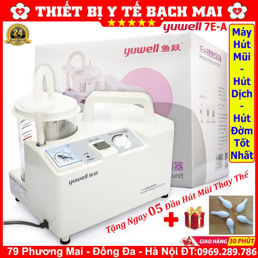 Máy hút mũi, hút dịch, hút đờm 1 bình yuwell 7e-a