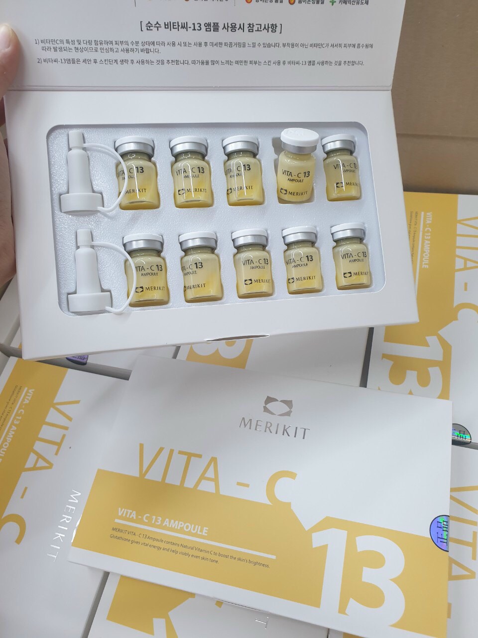 hàng chính hãng] tinh chất trắng da vitamin C13 ampoule merikit | Lazada.vn