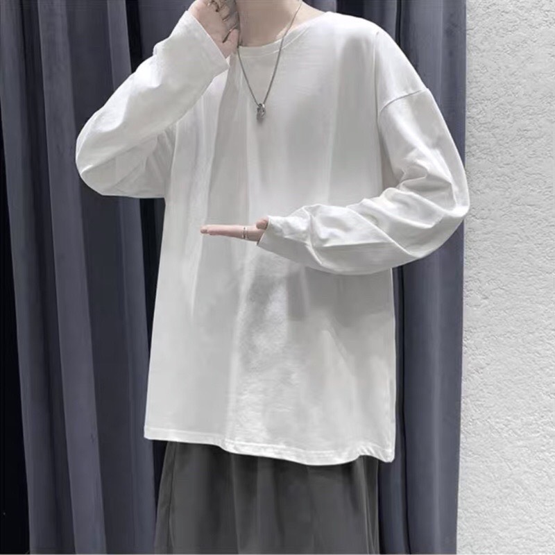 Áo Phông Tay Dài Unisex Phom Rộng