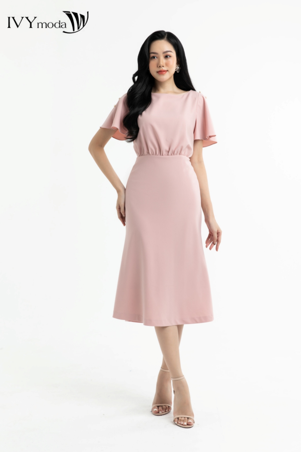 Đầm ôm cánh tiên IVY moda MS 48M7387