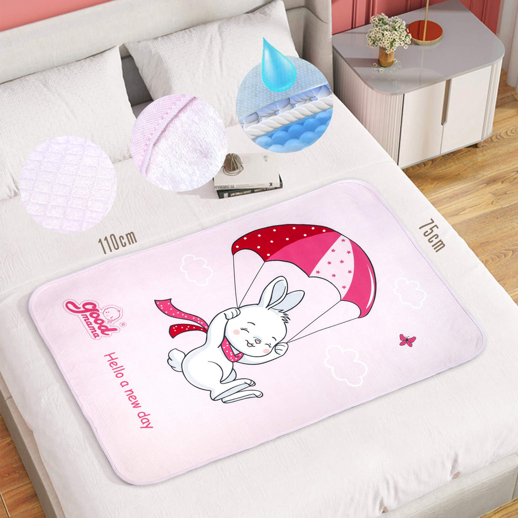 Tấm lót chống thấm Goodmama Size 75x110