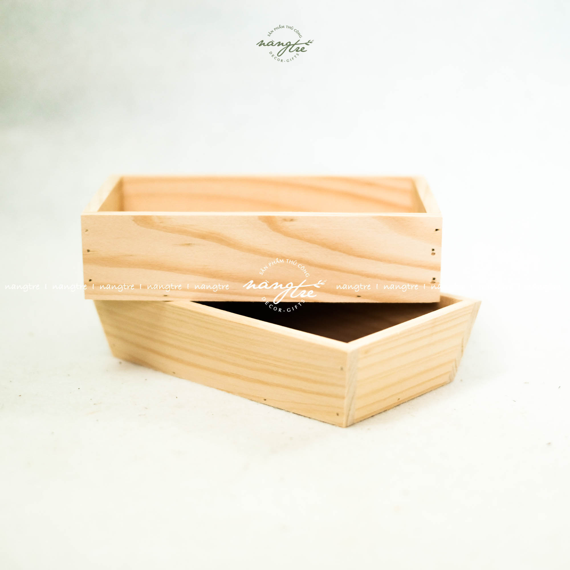 [HCM]Khay gỗ đựng đồ ăn - Hộp gỗ đựng sản phẩm