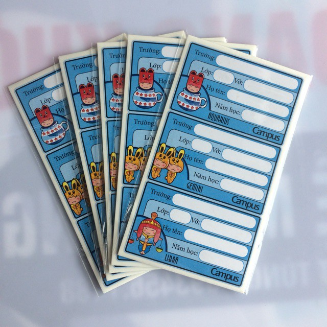 Combo 2 tập Nhãn Vở Campus Zodiac NT-ZOD24