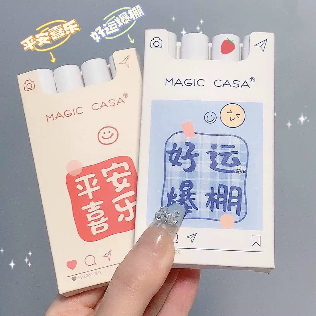 🎀 Set 4 Son Kem Lì Magic Casa Hán Tự