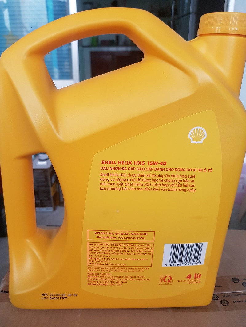 [HCM]dầu nhớt ô tô shell helix HX5 15W40