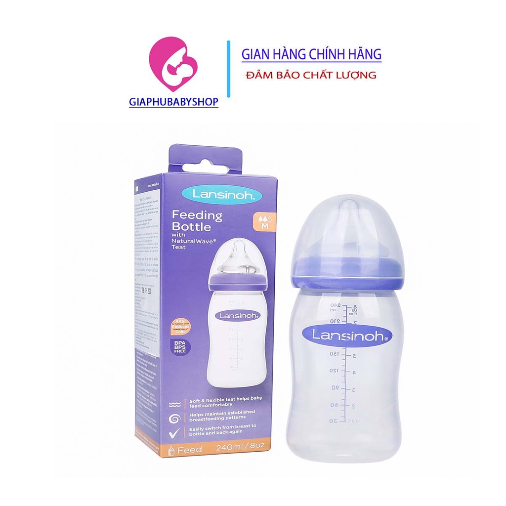 Bình ti lansinoh dung tích 160ml/240ml