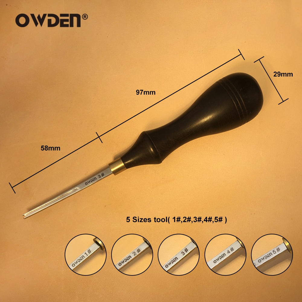 OWDEN Leather Edge Beveler Tool Leathercraft Skiving Tool for Hand Leather Sharpness Professional Chamfering Edge Beveler ELEGANT