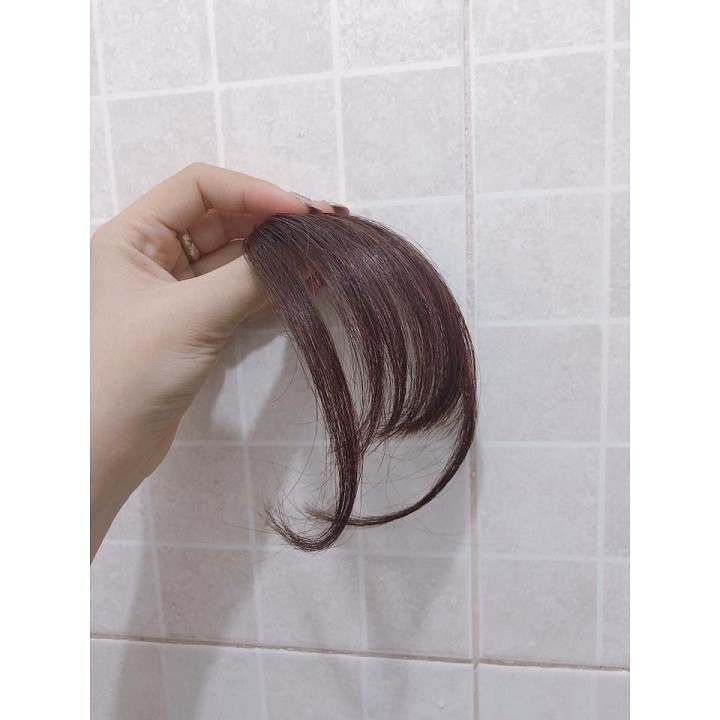 Tóc mái thưa,làm từ tóc thật có mai dài hai bên