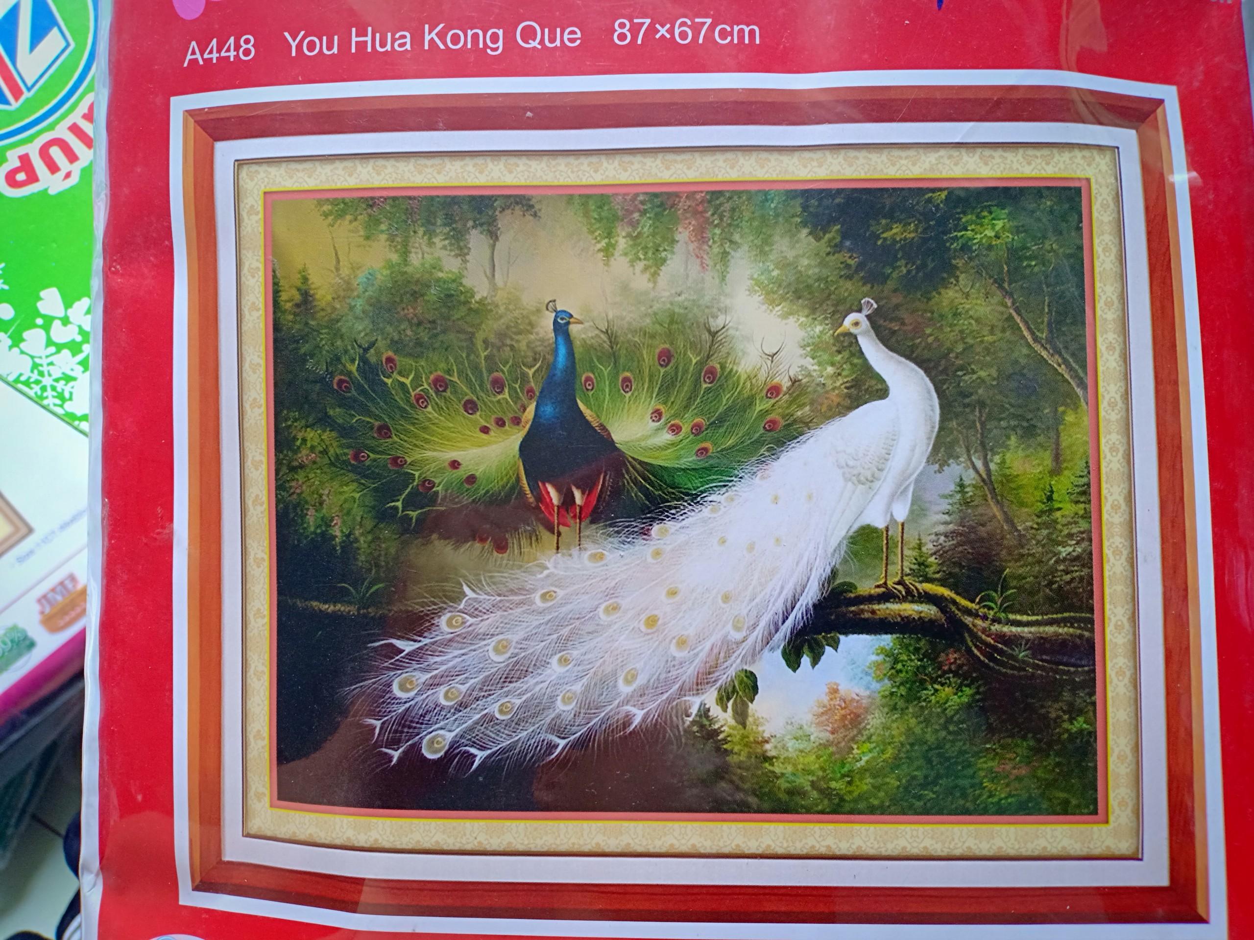 Tranh Thêu Đôi Công_A448_87*67cm - Shop cam kết bán hàng đúng mẫu mã sản phẩm, đảm bảo chất lượng-uy tín lên hàng đầu