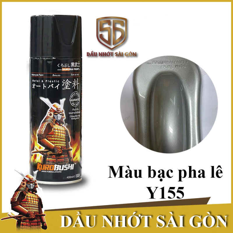 [HCM]Samurai Y155 - Sơn xit xe máy màu bạc pha lê _Crystal Silver