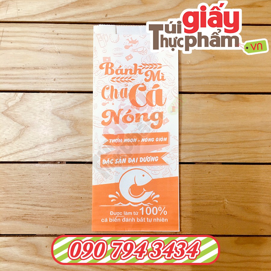 [Giá gốc]1000 Túi Bánh Mì Chả Cá Nóng (Fort - In Sẵn)