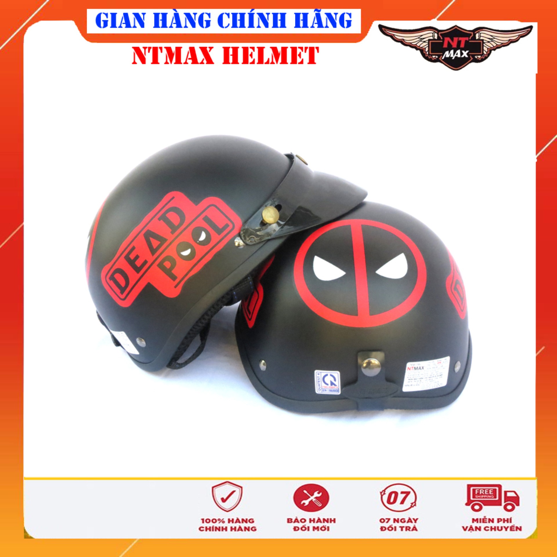 Mũ bảo hiểm NTMAX 1/2 Deapool