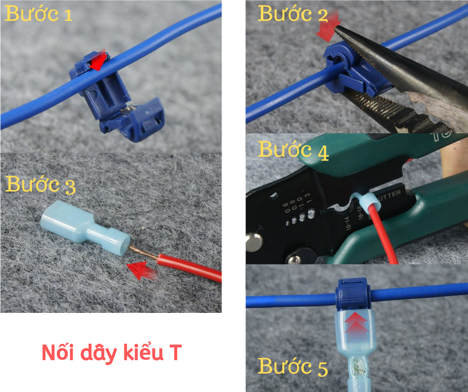20 chiếc cút nối dây điện chữ T2 phân nhánh -XANH- dùng cho dây 0.75-2.5m2