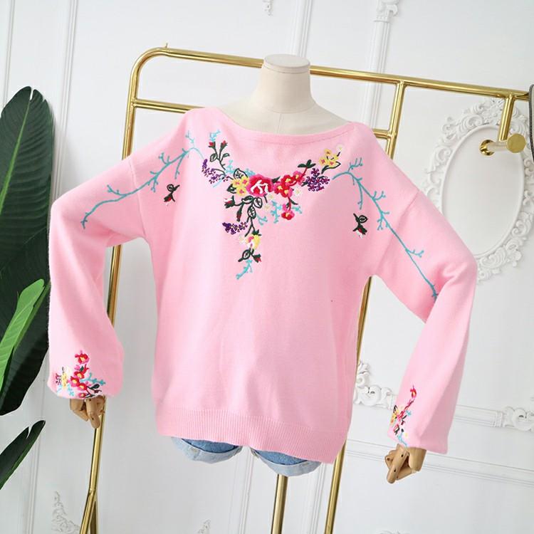 [HCM]Áo len nữ thêu hoa cao cấp