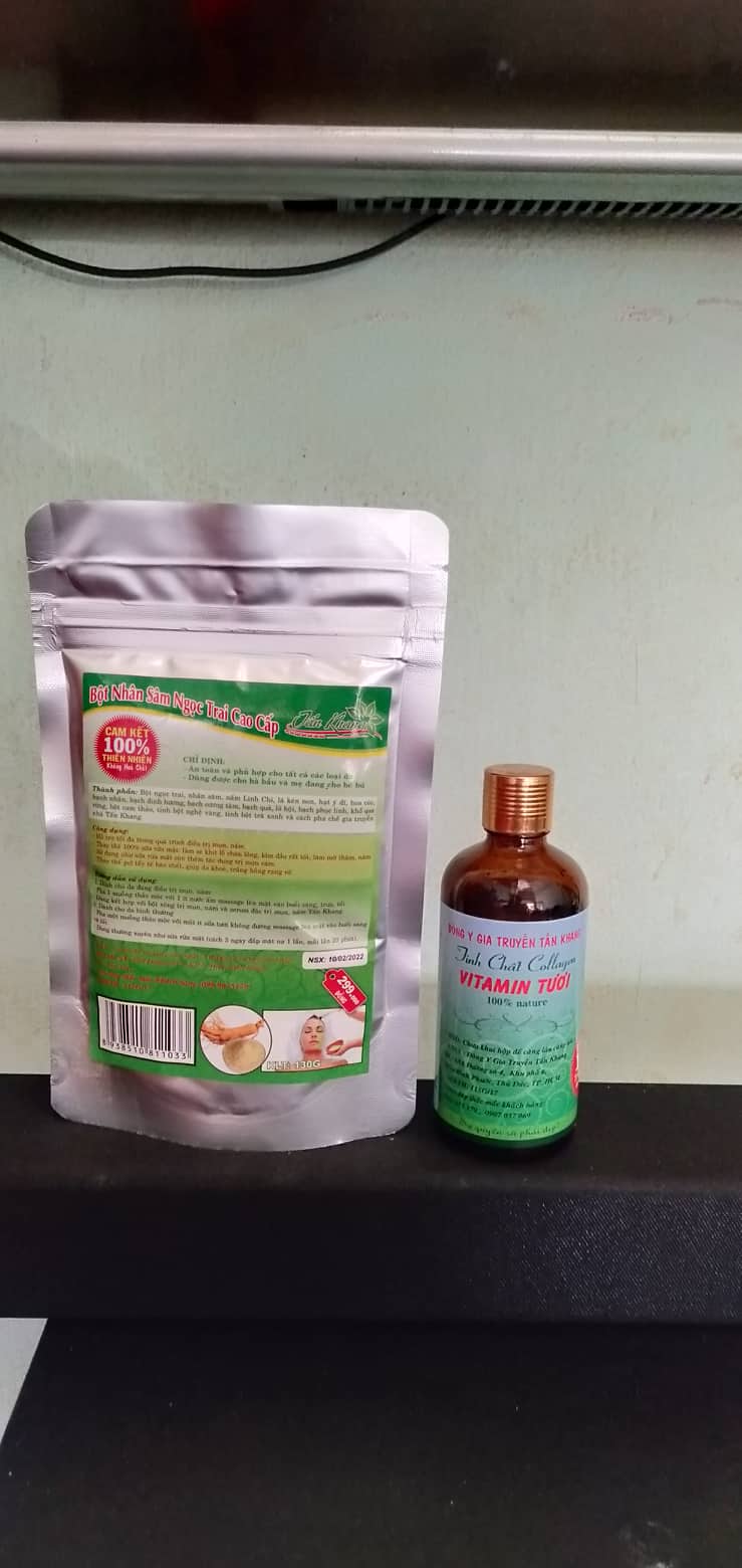 Bột Tắm Trắng Thảo Mộc Thiên Nhiên Tấn Khang