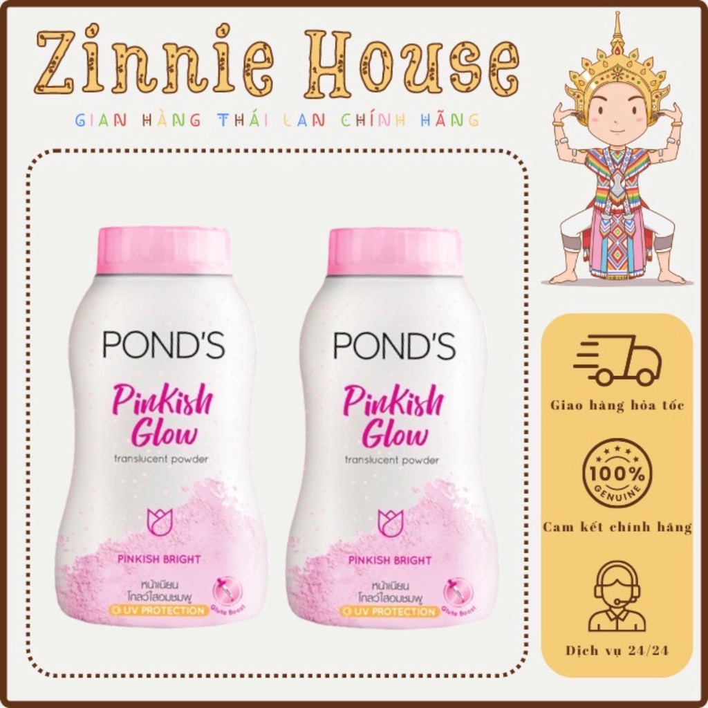 Phấn pond's thái lan, phấn ponds pinkish white glow giúp làn da khô thoáng, tươi tắn | zinnie house