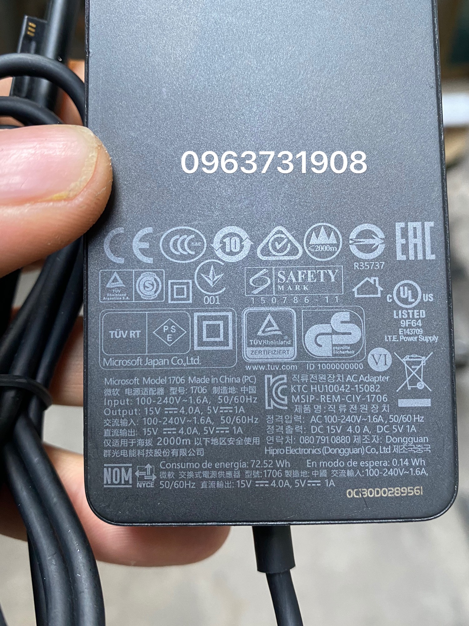 Sạc microsoft surface pro 7 bản gốc chính hãng