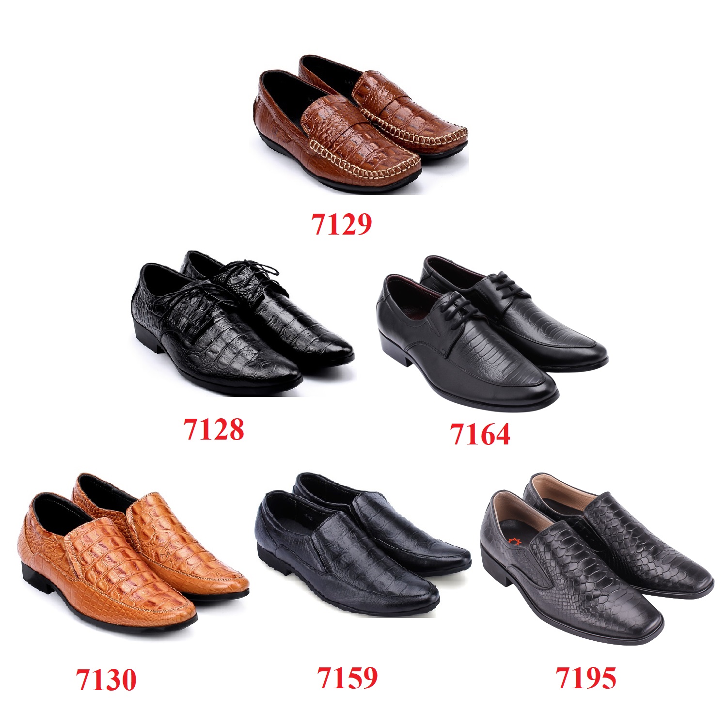 Giày nam da bò Huy Hoàng nhiều màu HK7128-29-30-59-64-95