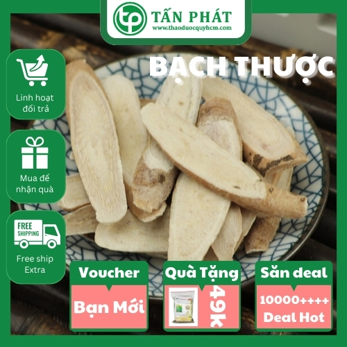 [Hàng mới về] Bạch thược sấy khô loại 1kg - Thảo Dược Tấn Phát - Hàng sạch hỗ trợ cải thiện sức khoẻ cực kỳ hiệu quả