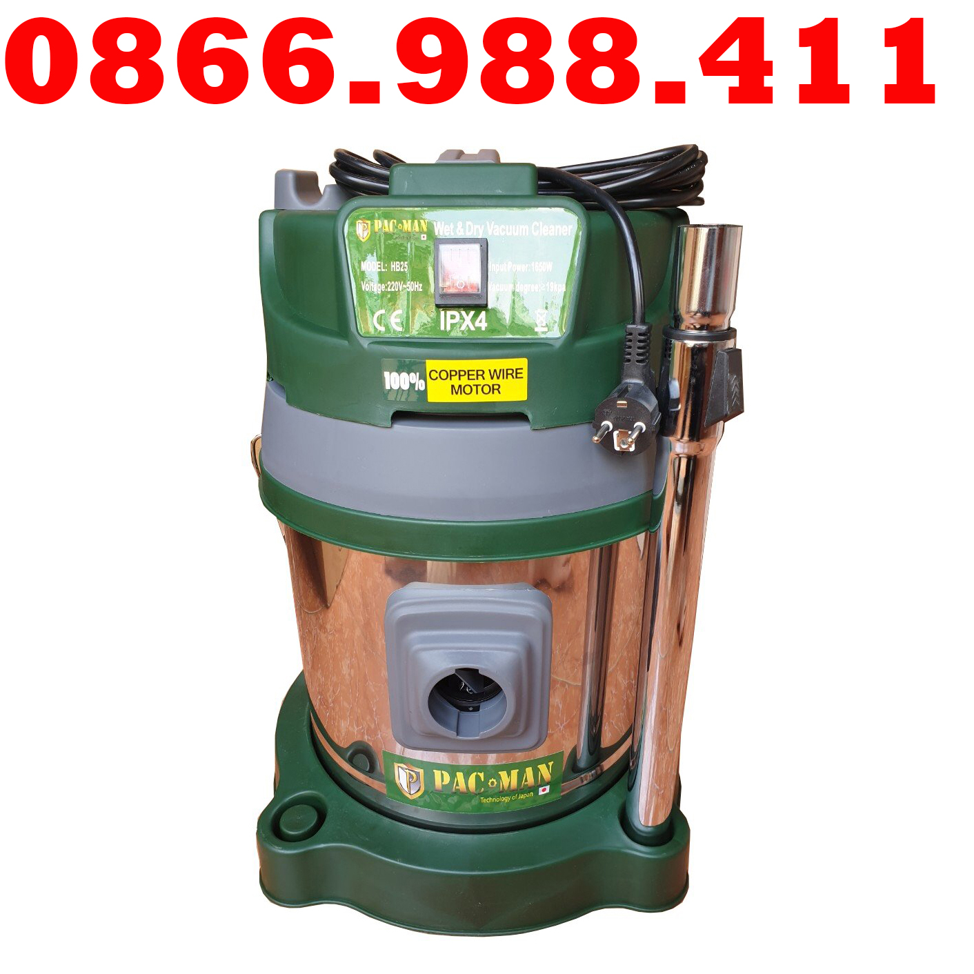 Máy hút bụi 25l pacman 1650w hb25