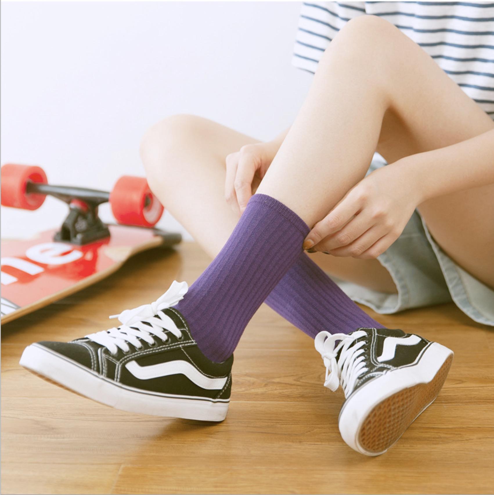 Women Girly Daily Socks Korea Style Cotton Material