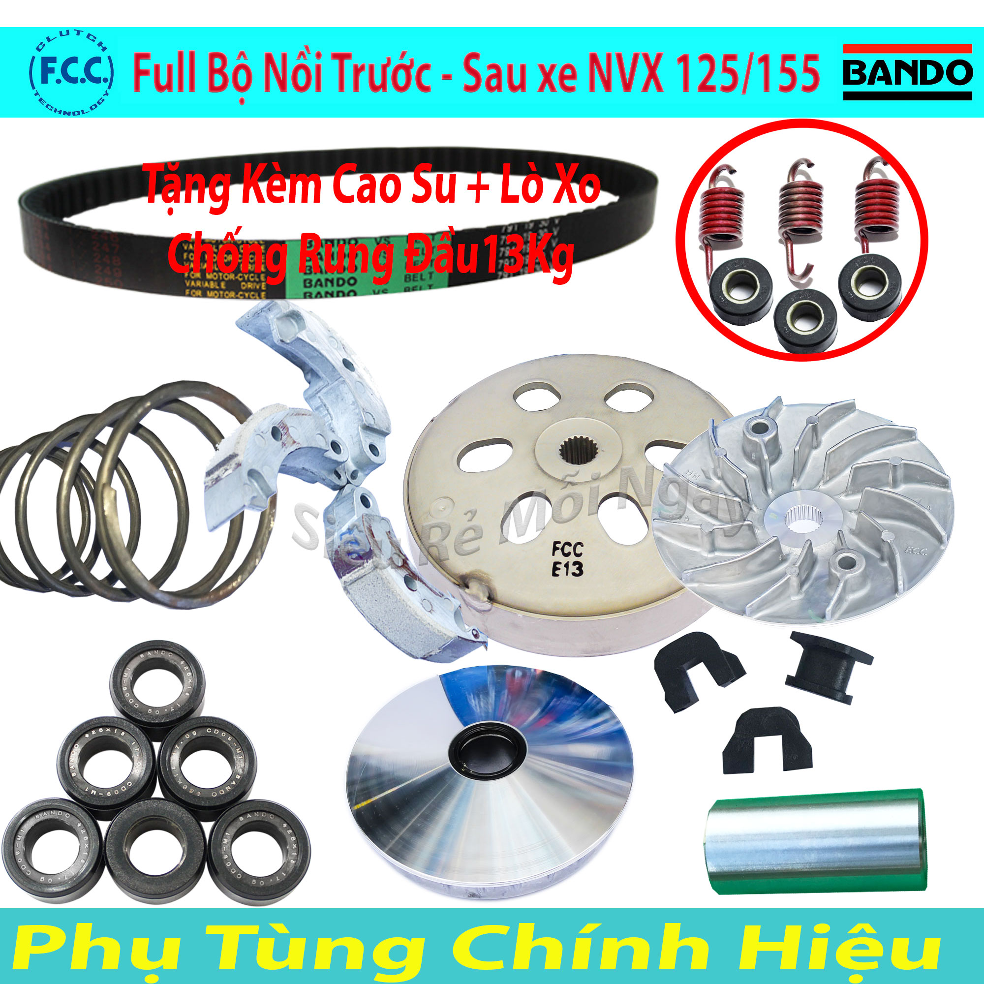 Full Bộ Nồi Trước Sau Dùng Cho Xe Nvx 125/155 Fcc Công Nghệ Japan |  Lazada.Vn