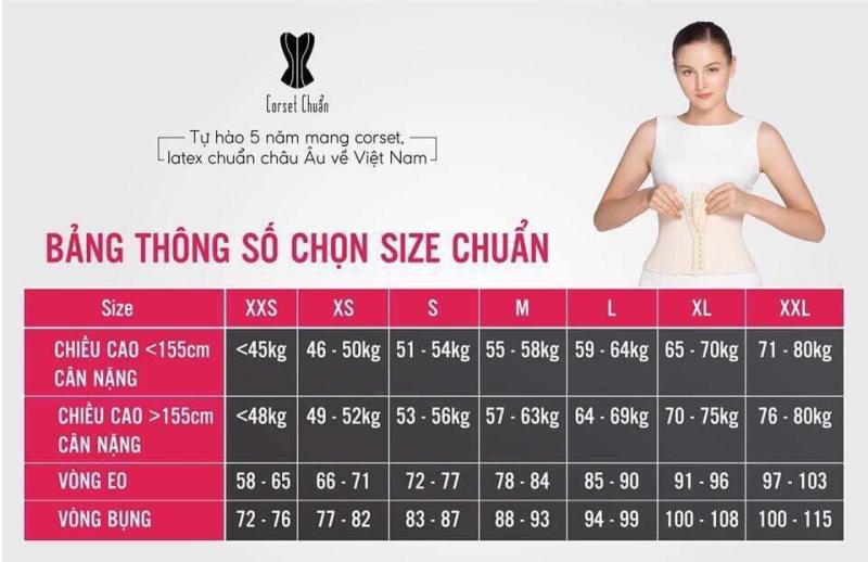 Latex - nịt bụng giảm béo - Corset Chuẩn H.y L.ạ.p