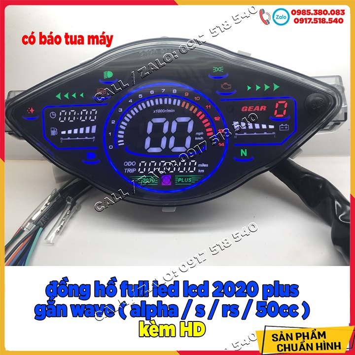 Đồng Hồ Điện Tử Wave A 2017 - 2021 Mẫu 2020 -2021 Plus ( Gắn Như Zin Có Báo Tua )