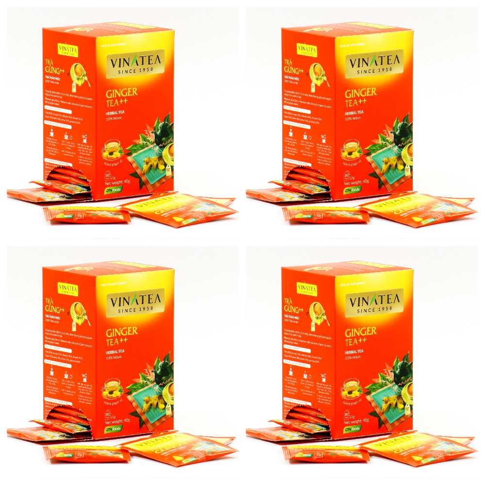 [HCM]Combo 04 hộp trà gừng túi lọc VINATEA