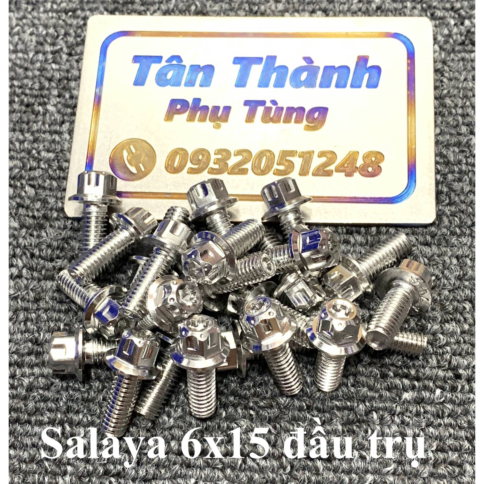 ỐC SALAYA 6X15 ĐẦU TRỤ GẮN DÀN ÁO, ỐP PÔ, NHIỀU VỊ TRÍ TRÊN XE-GIÁ 1 CON