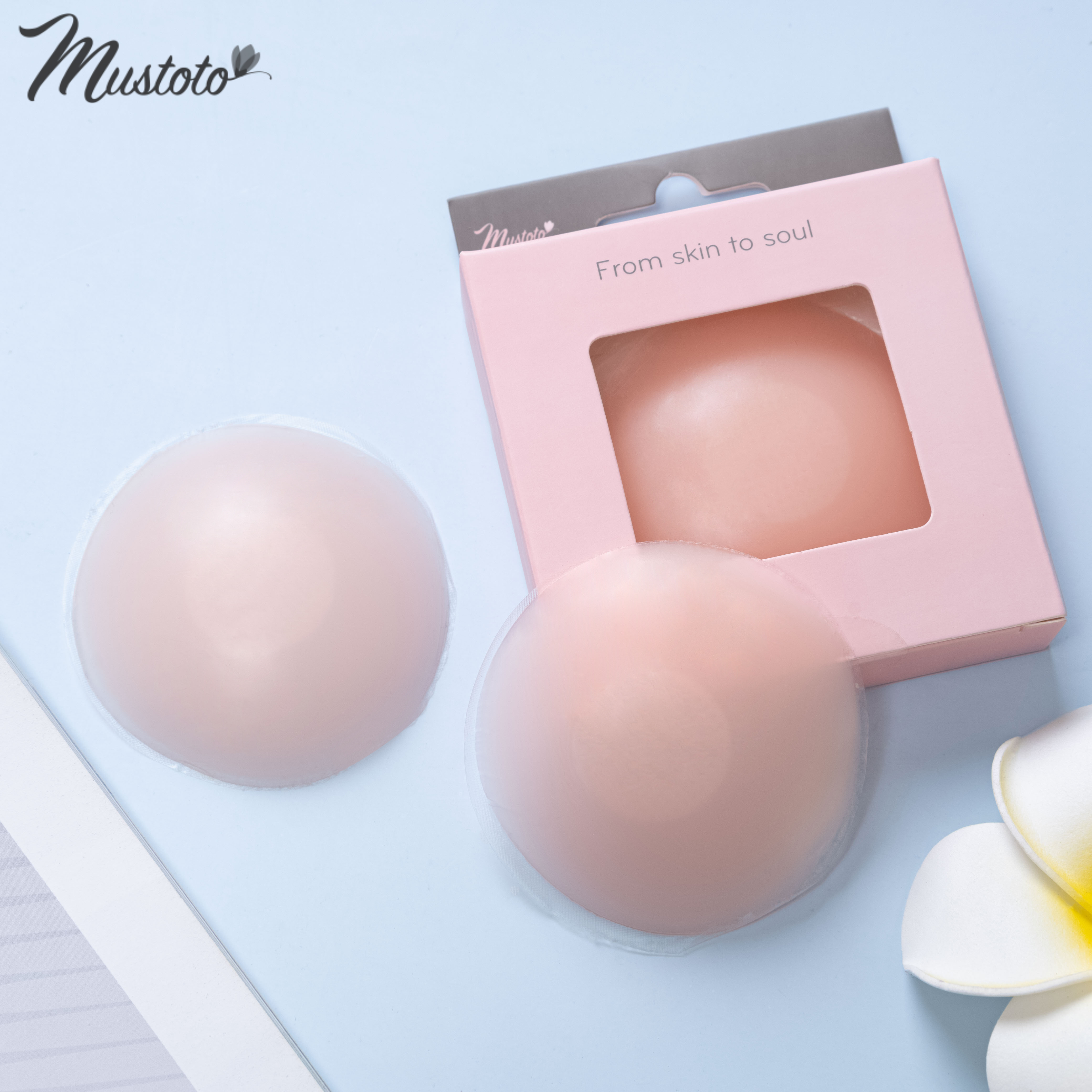 Miếng Dán Ngực Nhũ Hoa (Đầu Ti) Silicon Mustoto (1 cặp)