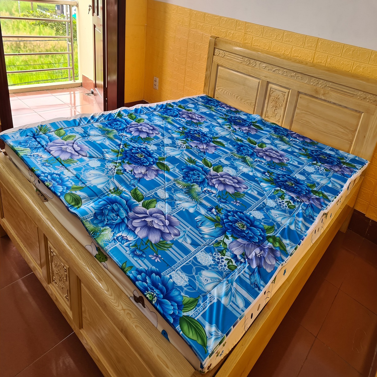 NỆM MOUSSE GẤP GỌN 1m6x2m - 2 MẶT CHẦN THUN LẠNH