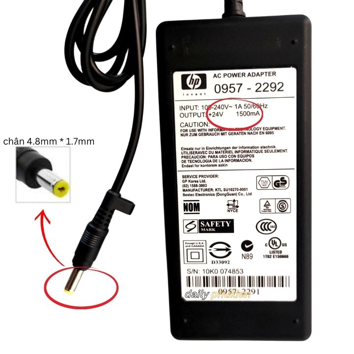 Adapter nguồn máy Scan HP G4010 G4050 24v