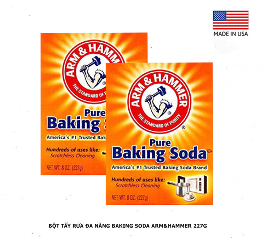 COMBO 2 HỘP Baking Soda chuyên tẩy rửa Arm & Hammer 227gr NHẬP KHẨU % TỪ Mỹ