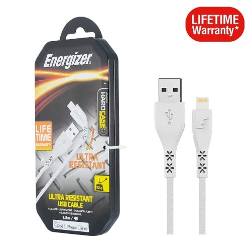 Cáp Energizer bảo hành trọn đời Lightning 1.2M C41UBLIGWH4