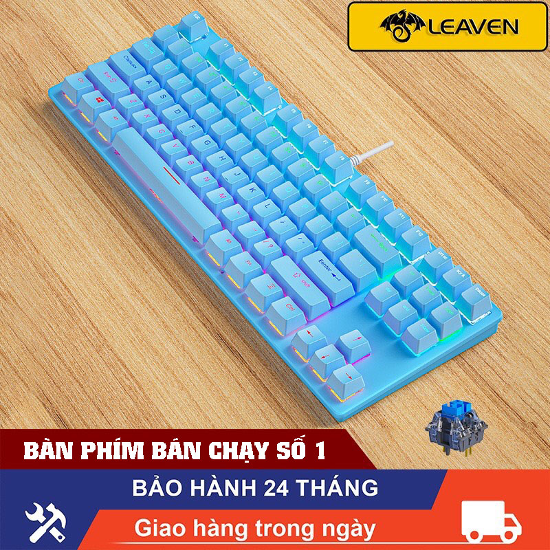 Bàn phím cơ blue switch K550 LEAVEN Full RGB LED, 7 chế độ LED, Bàn Phím Chơi Game Chuyên Dụng