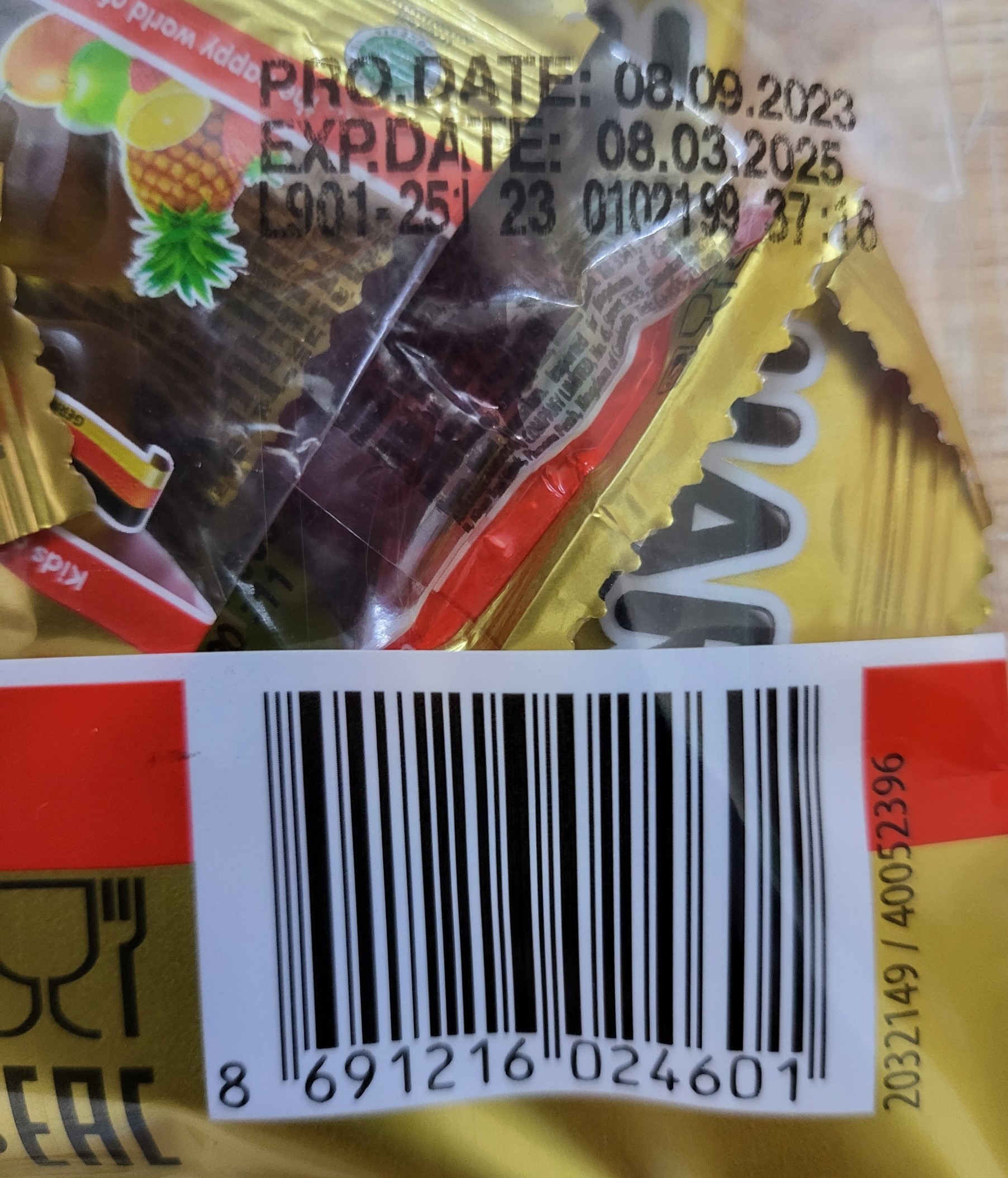 HSD 07/05/2025 HARIBO (túi VÀNG 200g) KẸO DẺO GẤU Goldbear (HALAL)