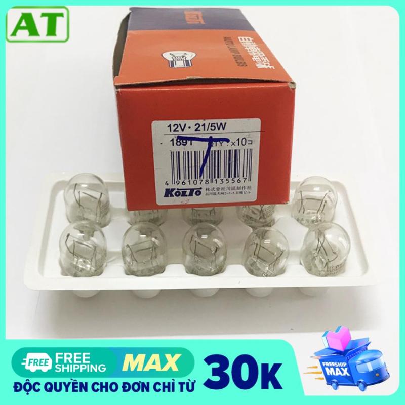Hộp 10 Bóng Đèn Ô Tô Chân Cắm T20 12V 21/5W 2 Tóc