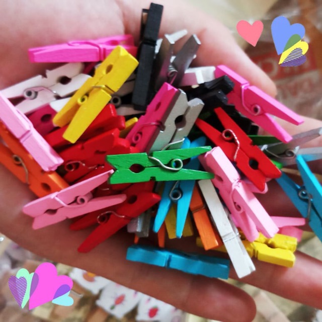 Combo 50 Kẹp Gỗ ( Tặng Kèm 5M Dây Treo Ảnh)