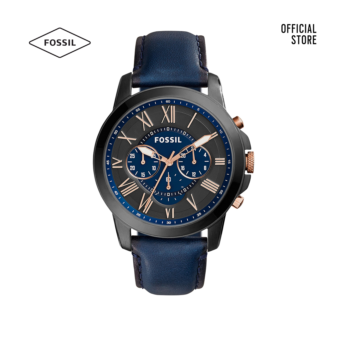 Đồng hồ nam Fossil GRANT dây da FS5061IE - màu xanh dương 