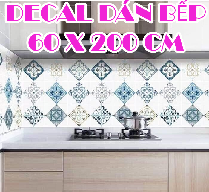 Decal Dán Bếp Hoa Văn Cực Đẹp - 60 X 200Cm