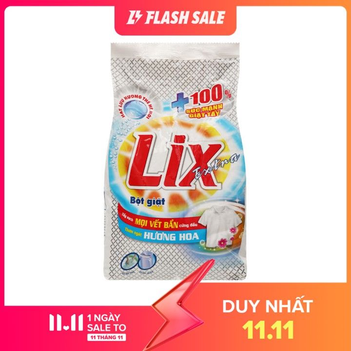 Bột Giặt Lix Extra Hương Hoa Túi 5.5KG
